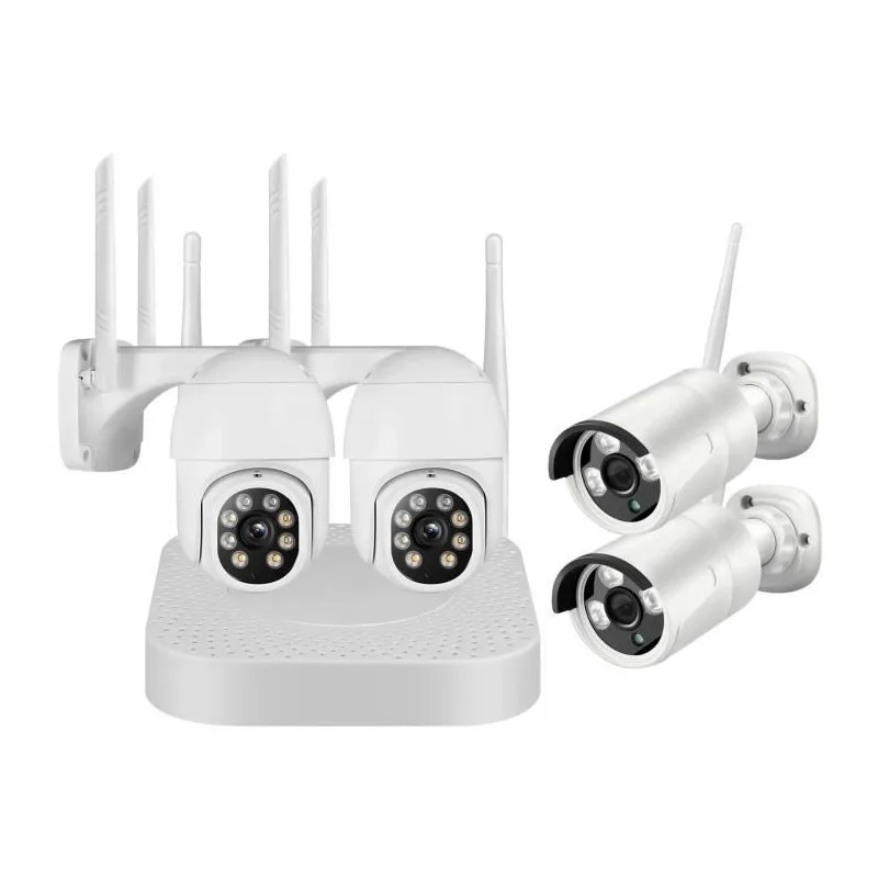 Grabador daewoo nvr con 4 cámaras y disco duro de 1to