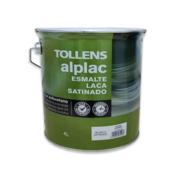 Esmalte laca satinado de poliuretano alp-lac 4 lt (blanco 400)