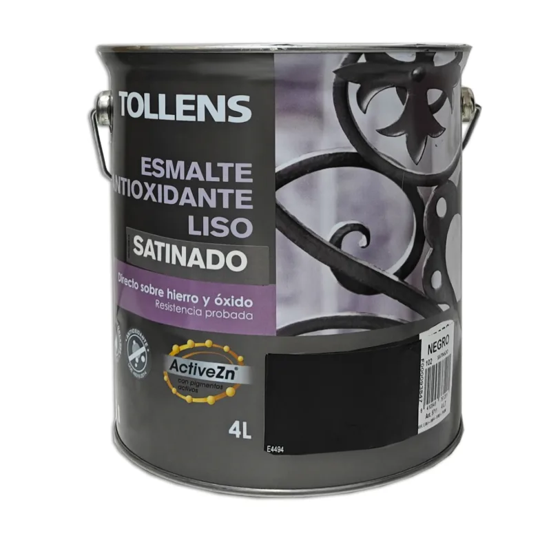 Esmalte antioxidante liso satinado 4 lt (negro 102)
