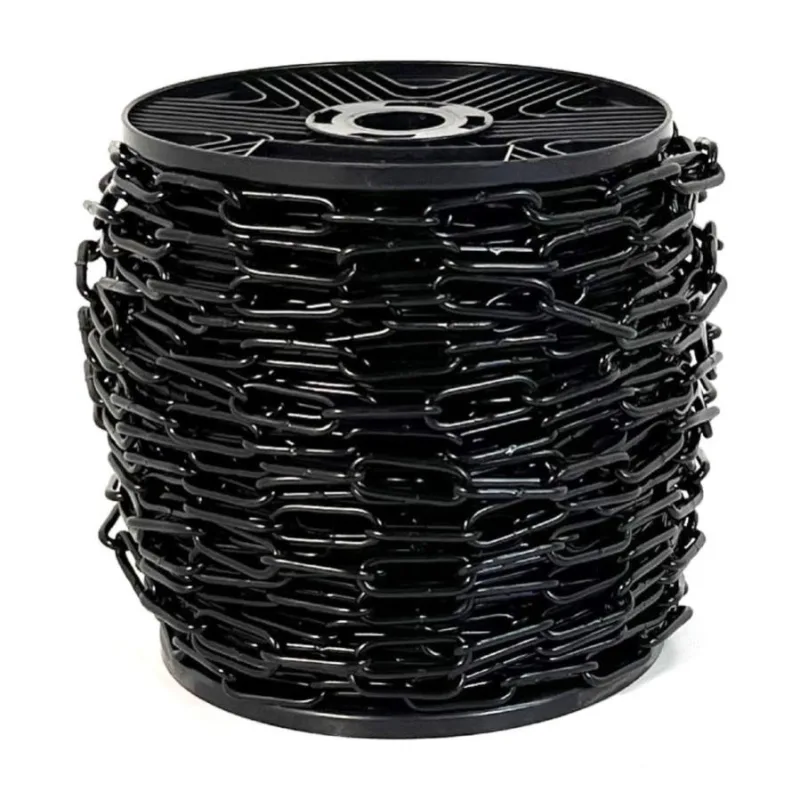 40 metros cadena de hierro galvanizado color negro din 5685/1 eslabones ø3x26x6 mm yelloo