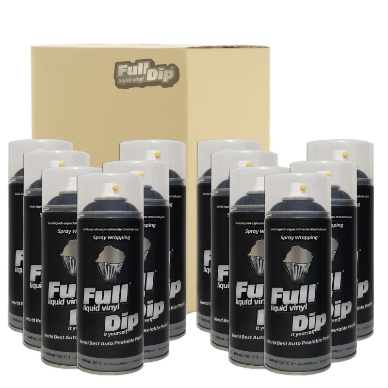 12 x spray vinilo liquido full dip negro 400 ml