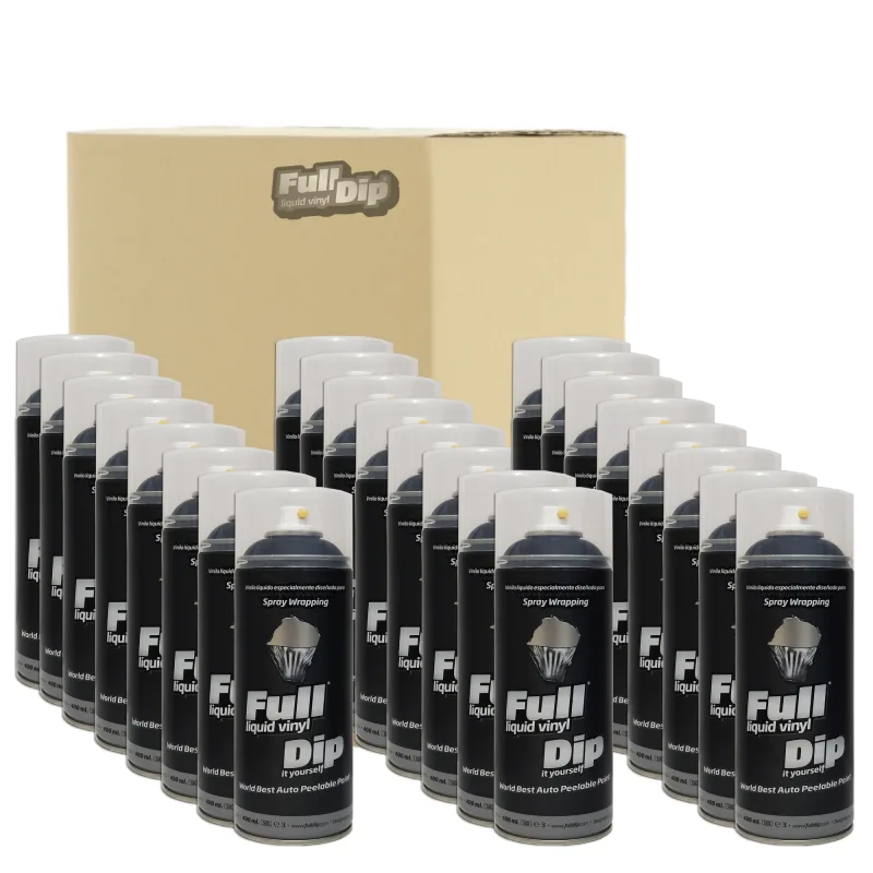 24 x spray vinilo liquido full dip negro 400 ml