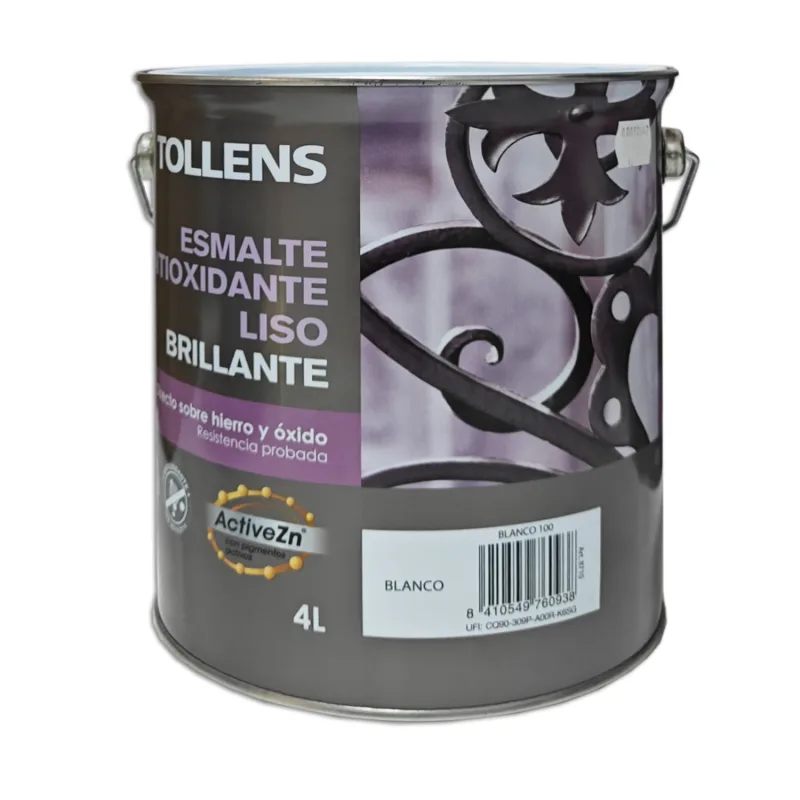 Esmalte antioxidante liso brillante 4 lt (blanco 100)