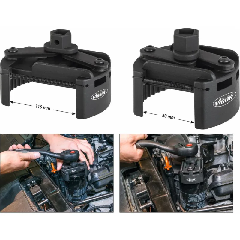 V4414 universal filtro de aceite tension kleister. 80 - 115 mm