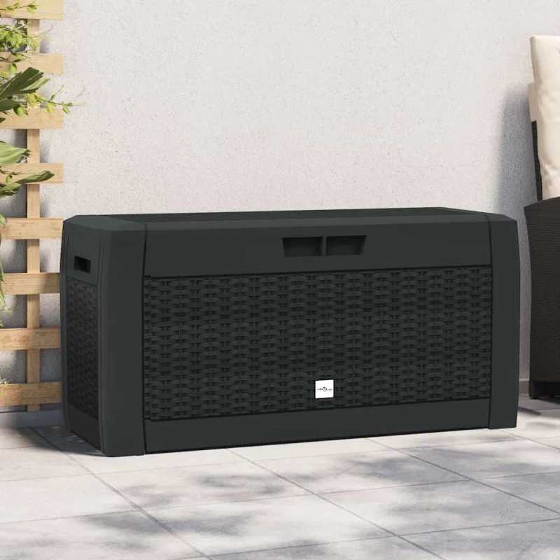 Maison exclusive - caja almacenaje de jardín polipropileno antracita 119x48x60 cm