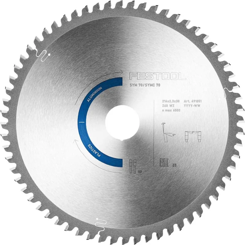 Festool hoja de sierra especial 216x2,3x30 w60
