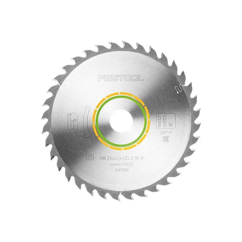 Hoja de sierra universal festool 210x2,4x30 w36 - 493198