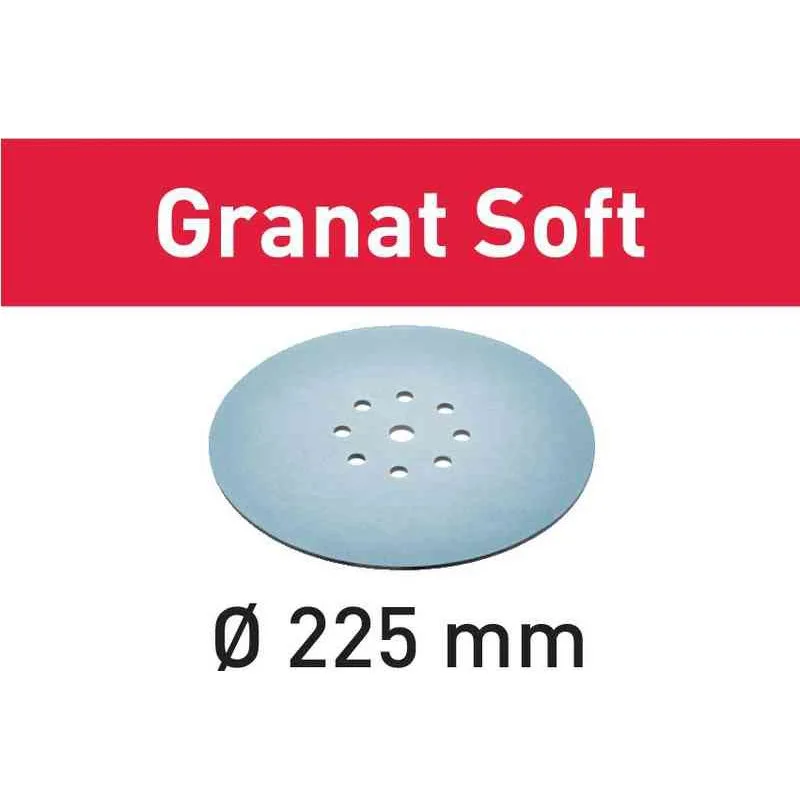 Disco de lijar stf d225 p240 gr s/25 granat soft - 204226 - festool