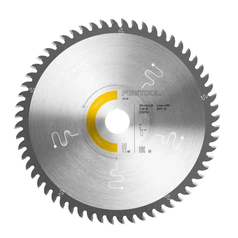 Festool hoja de sierra de diente fino 254x2,4x30 w60