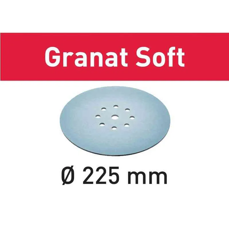 Disco de lijar stf d225 p120 gr s/25 granat soft - 204223 - festool