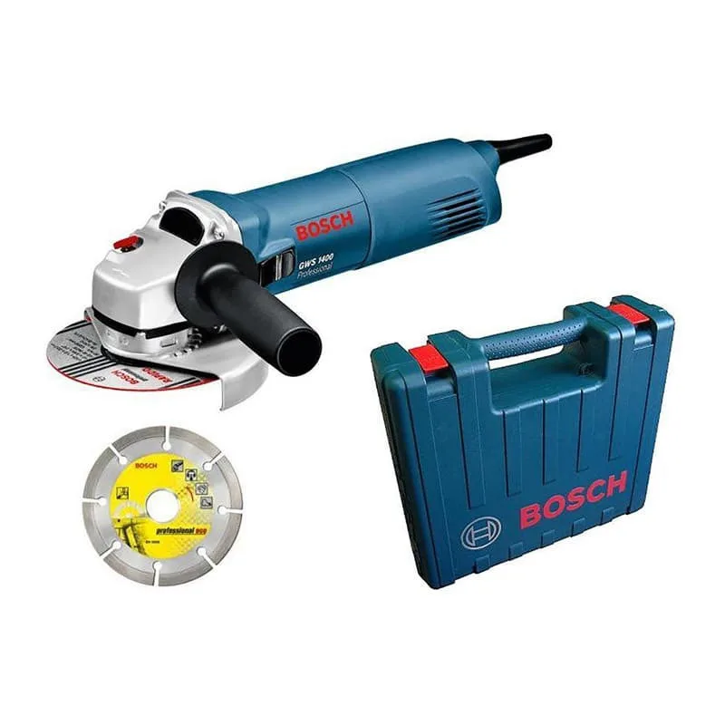 Amoladora angular bosch gws 1400 125 mm + disco de diamante bosch - 0601824900