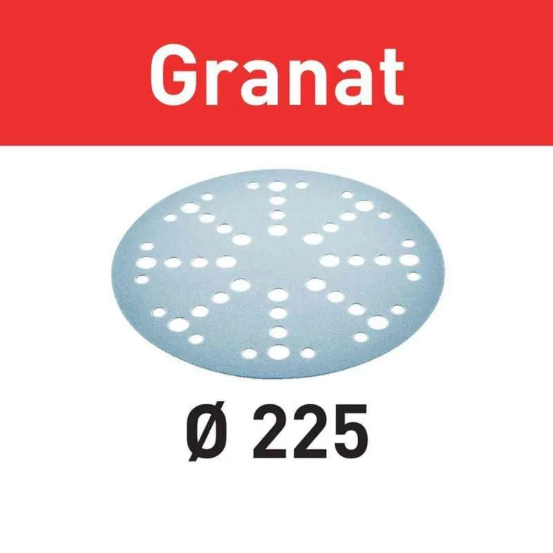 Abrasif d225 granat festool pour ponceuse planex - grain 40 - 25 pièces - 499634