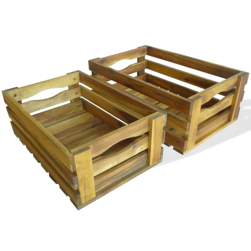 Maison exclusive - caja de manzanas de jardín para plantar de madera de acacia