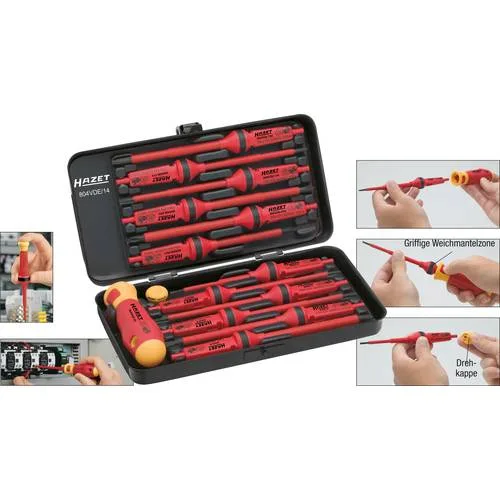 Hazet jeu de tournevis ∙ avec isolation de protection 804vde/14 ∙