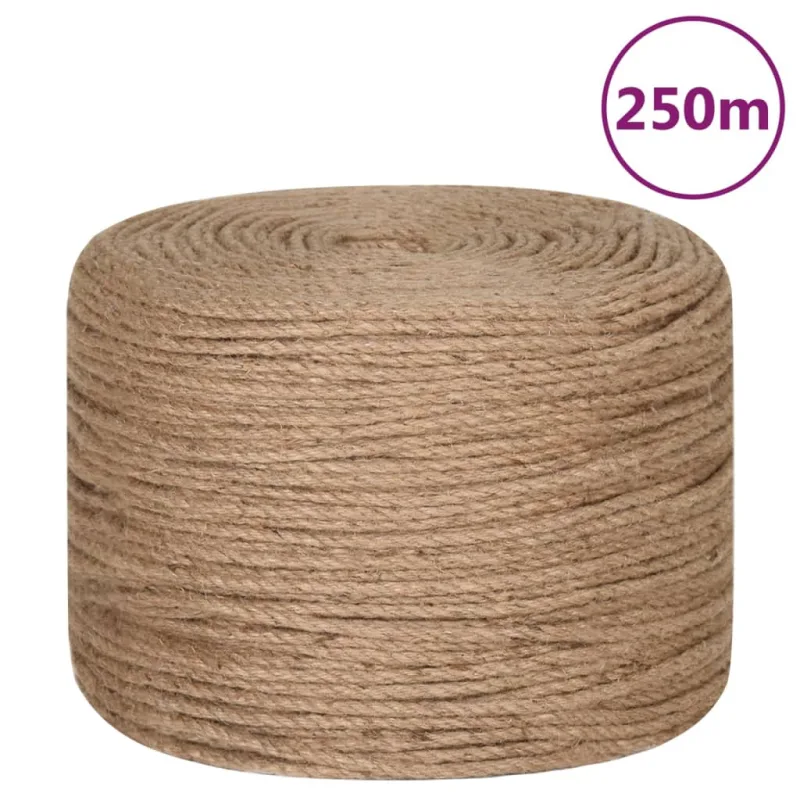 Cuerda | soga de yute 250 m de longitud y 6 mm de grosor cfw37621
