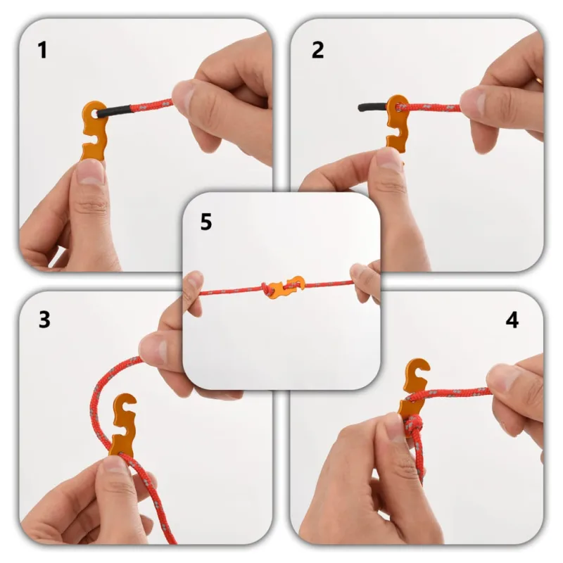 Cuerda | soga de vientos con tensores reflectantes 8 uds 4 m 4 mm cfw75152