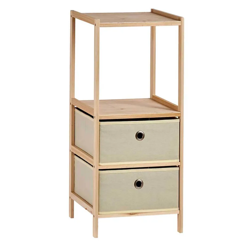 Estanteria 2 baldas 2 cajones natural colección kipit