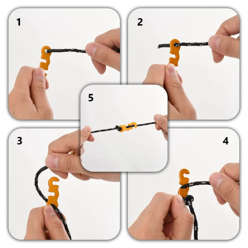Cuerda | soga de vientos con tensores reflectantes 8 uds 4 m 4 mm cfw53285