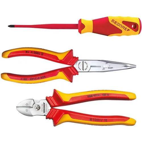 Gedore 1102-005 vde - juego de 3 alicates vde l-boxx mini (2951762)