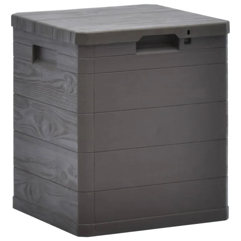 Caja de almacenamiento de jardín 90 l marrón