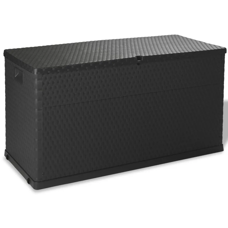 Caja de almacenamiento de jardín antracita 120x56x63 cm pp rattan