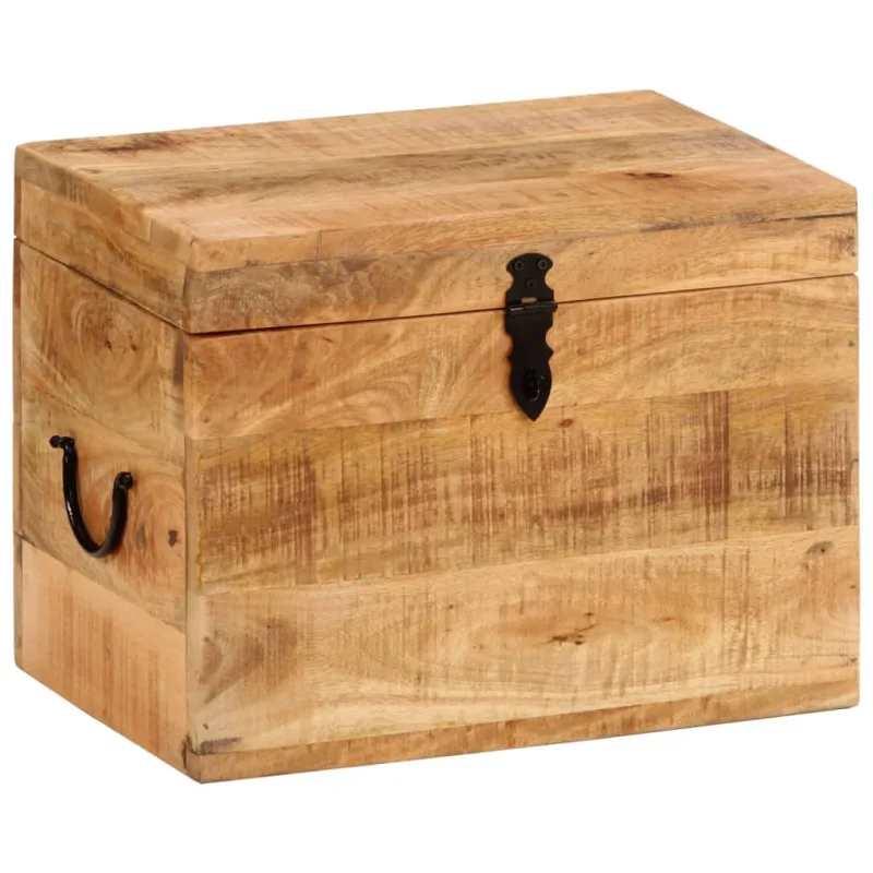 Caja de almacenamiento 39x28x31 cm madera maciza de acacia