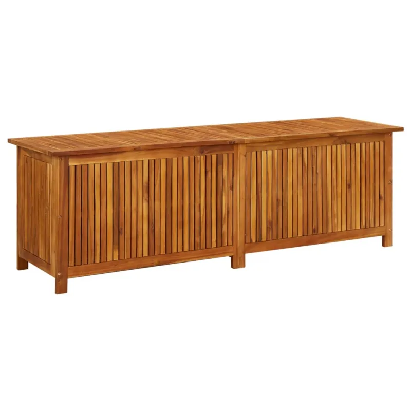 Caja de almacenamiento de jardín 175x50x58 cm madera maciza de acacia