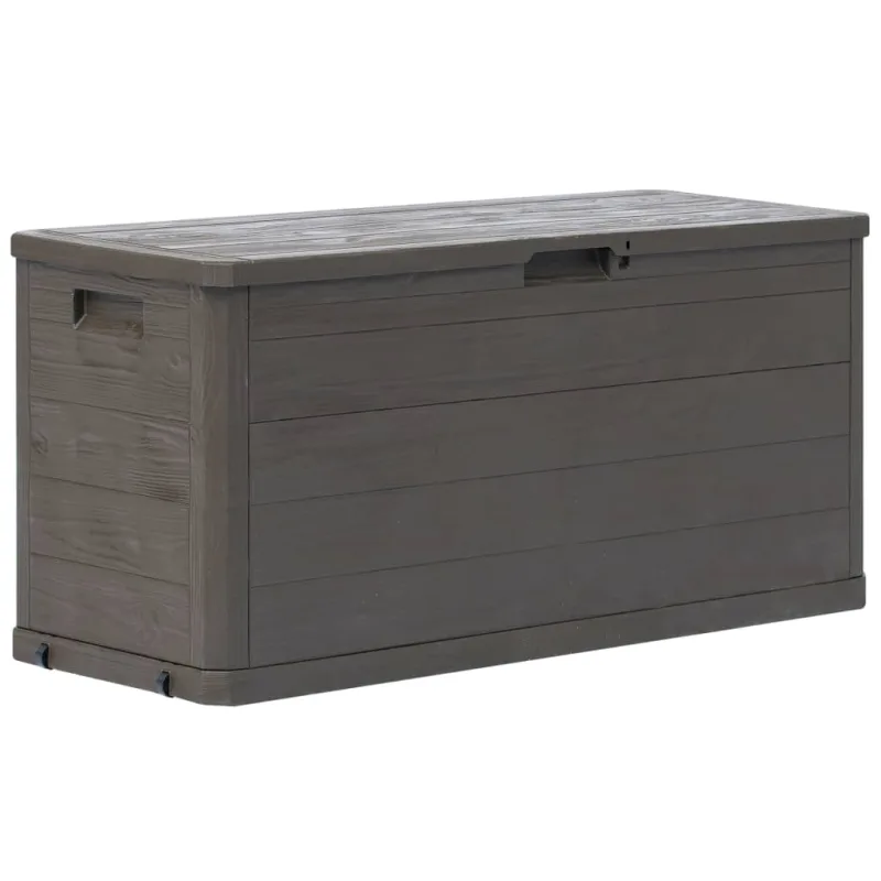Caja de almacenamiento de jardín 280 l marrón
