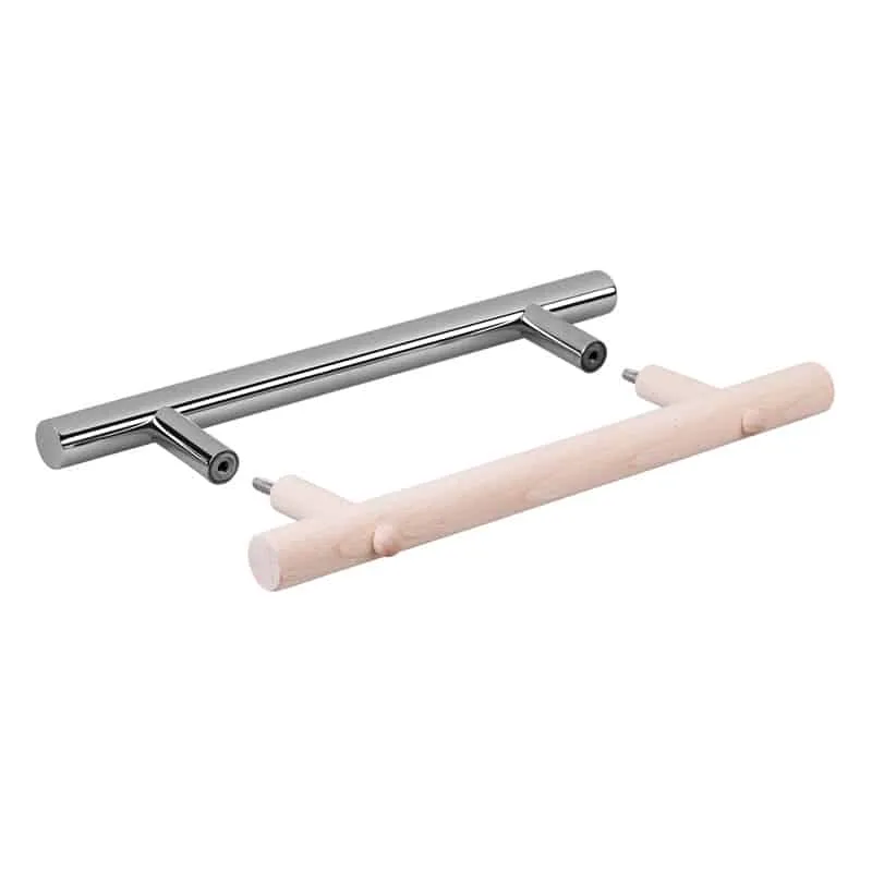 Tiradores de madera para sauna aislamiento térmico natural sin quemaduras resistentes ergonómicos fácil montaje