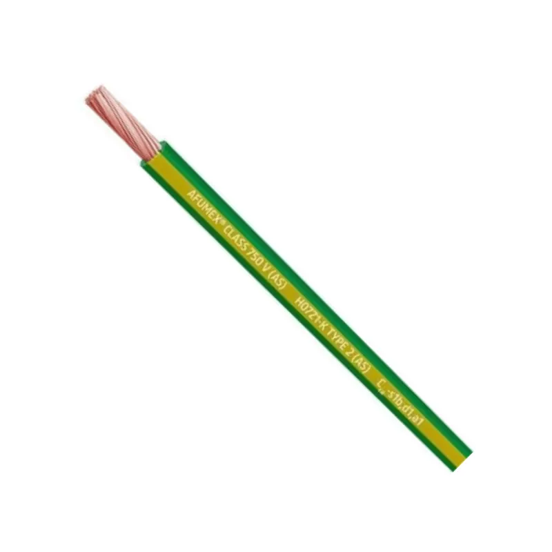 Cable afumex h07z1-k as 750 1x1.5mm2 amarillo-verde - caja de 200 metros