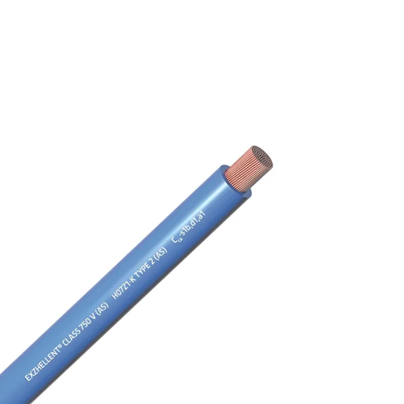 Cable libre de halogenos h07z1-k 2,5mm azul r.200m