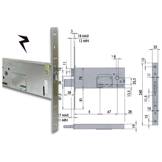 Cisa 17352-100 serratura elettrica