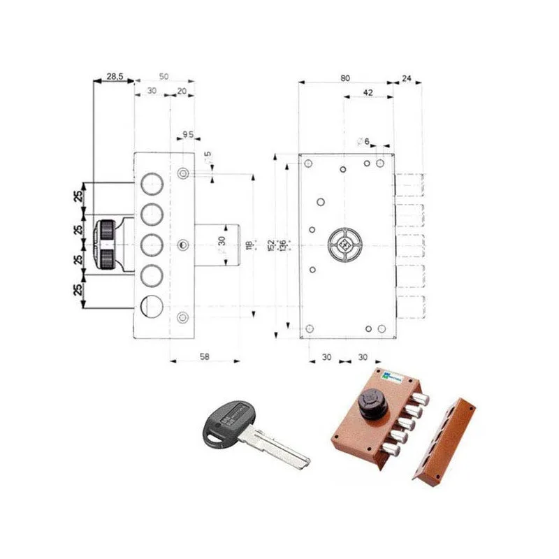Bomba de seguridad simple derecha 30407 mottura