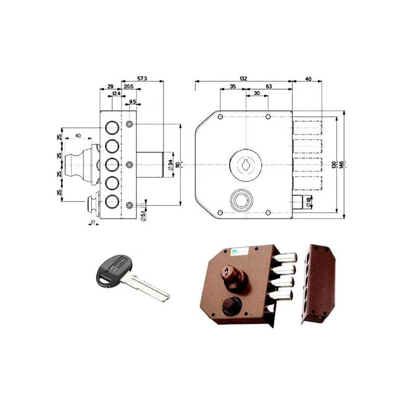 Bomba de seguridad simple derecha 30612 mottura