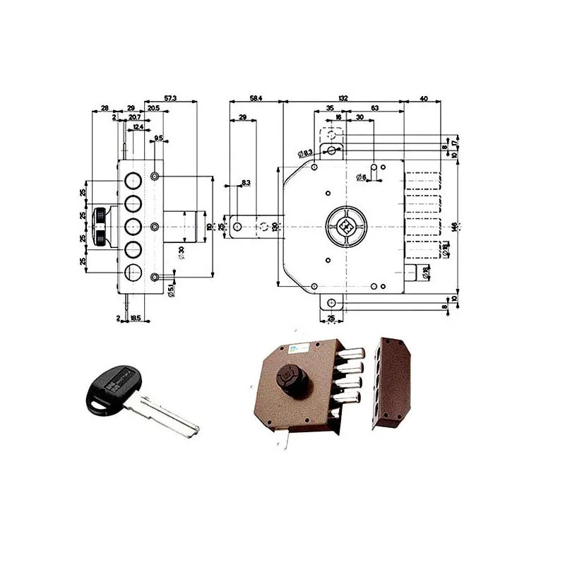 Bomba de bloqueo de seguridad quíntuple izquierda 30651 mottura