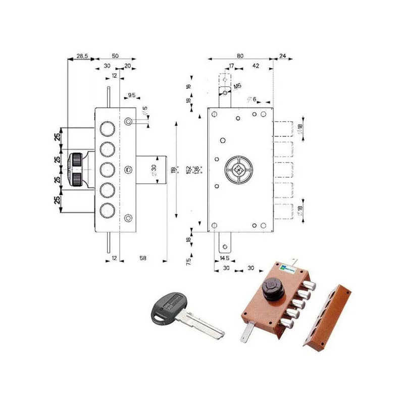 Bomba de seguridad triple derecha 30427 mottura