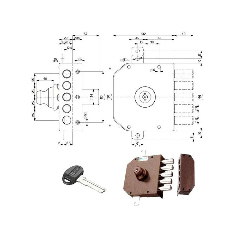 Bloqueo de seguridad triple bomba izquierda 30622 mottura