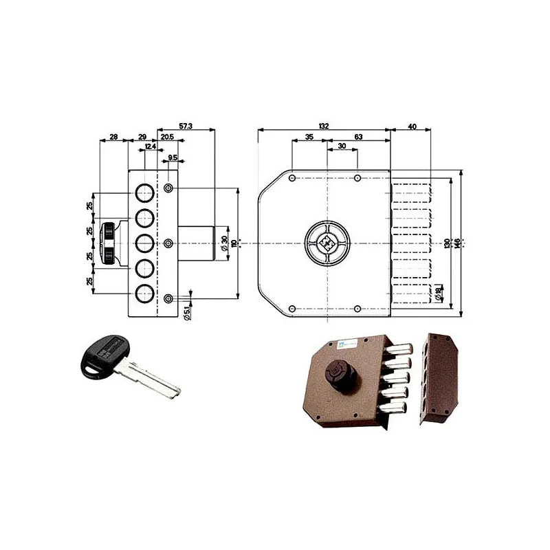 Bloqueo de seguridad simple bomba izquierda 30601 mottura