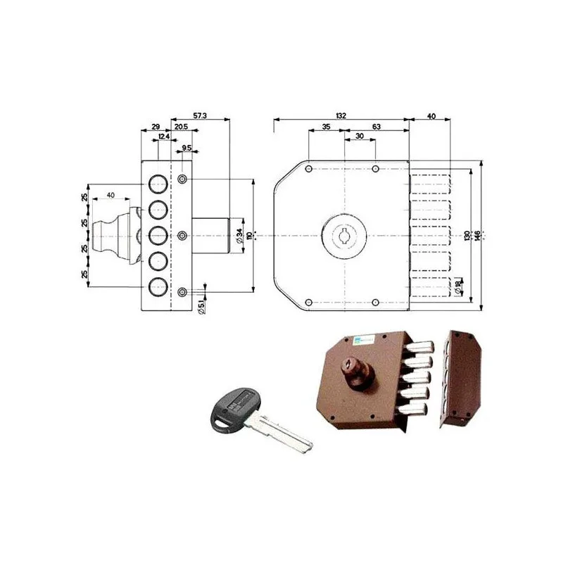 Bloqueo de seguridad simple bomba izquierda 30602 mottura