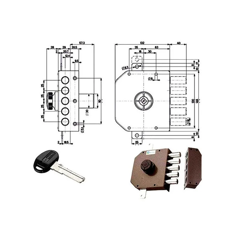 Bloqueo de seguridad triple bomba izquierda 30621 mottura