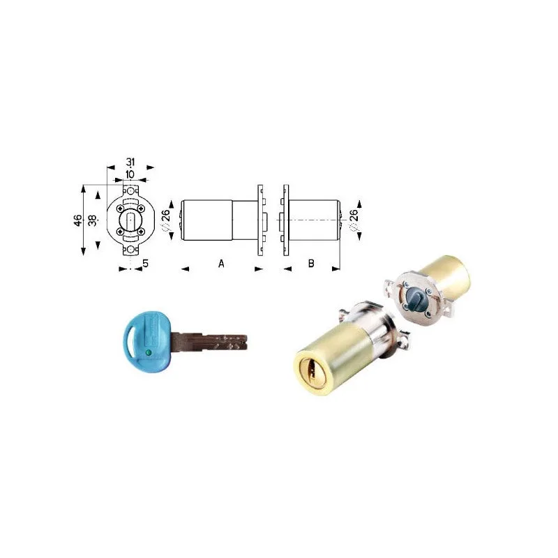 Fichet 787 53-36 fp8d cilindro de bomba mottura