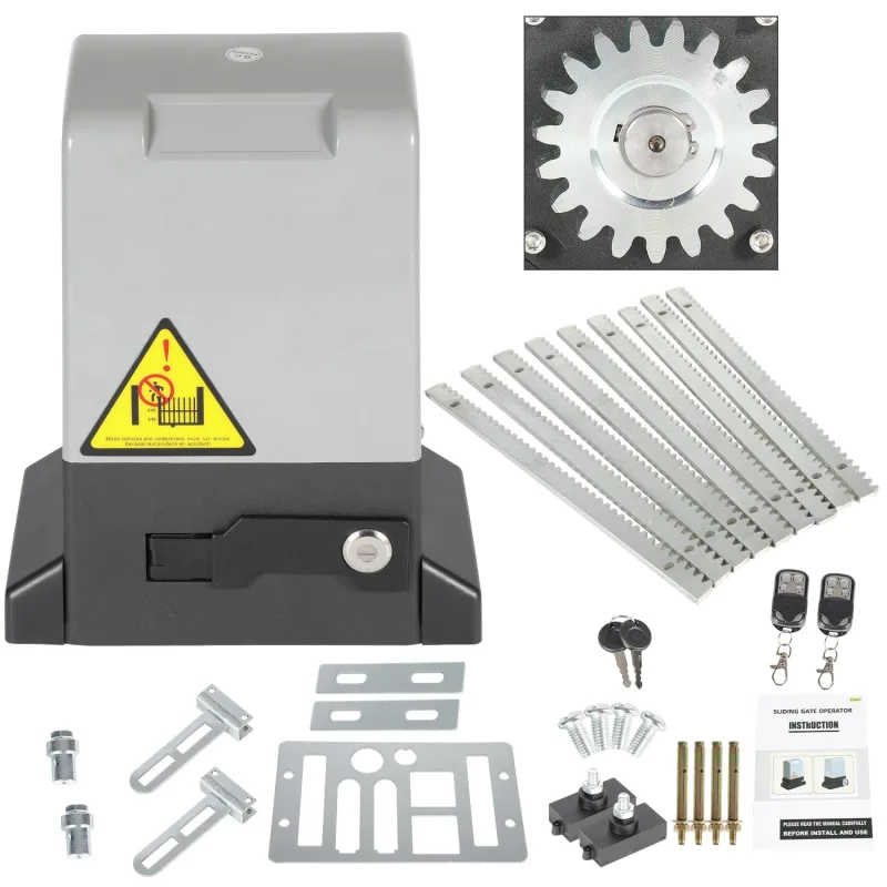 Motorreductor para cancelas correderas 550w y hasta 1200kg de peso adecuado para cancelas de garaje con mando a distancia y llave