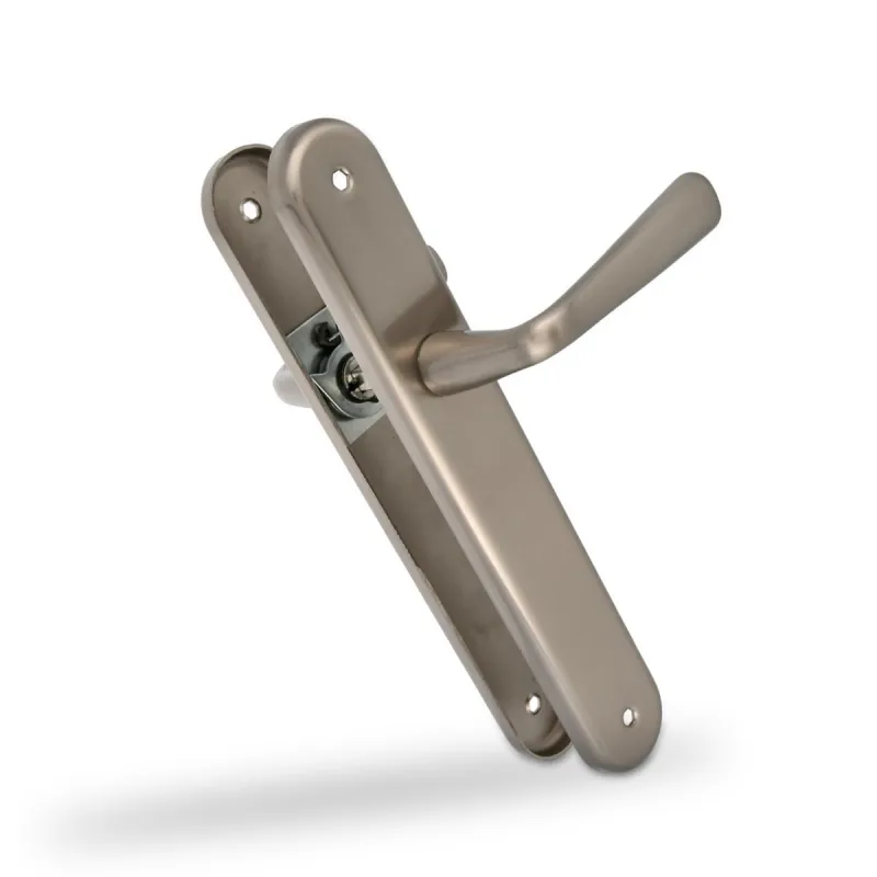 Amig - juego de manillas de placa de latón, modelo 252p, medida: 250 x 40 mm, cuadradillo de 8 mm, resistente a la corrosión, incluye tornillería, aca