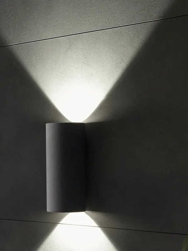 Aplique led 12w 4000k grafito 600x300x240