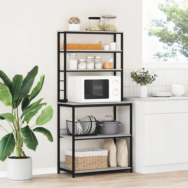 Estantería de cocina sonoma gris de 80 x 40 x 168 cm. - pangivo