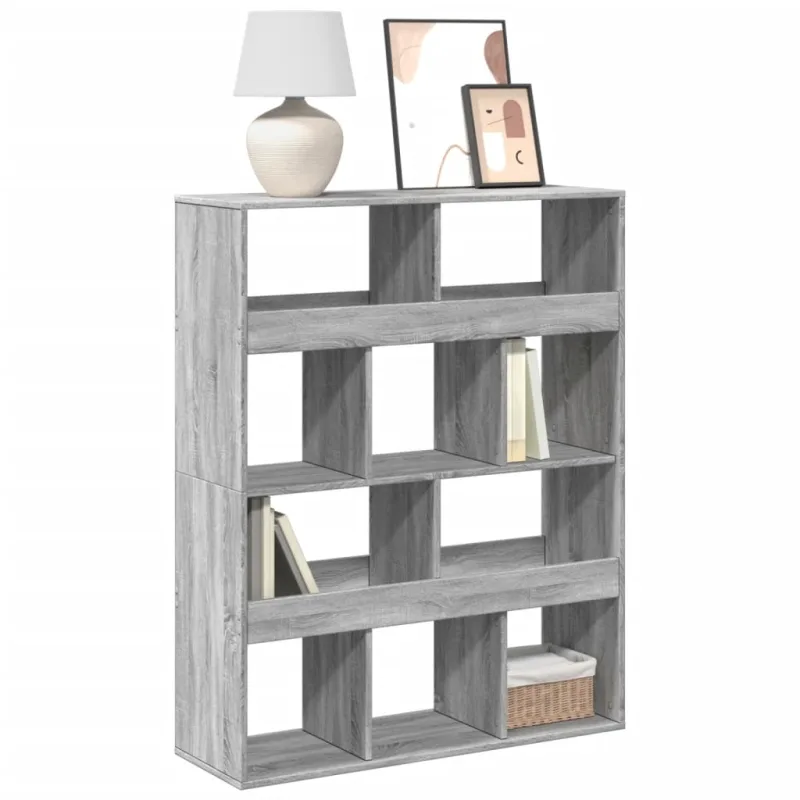 Librería sonoma gris de 100x33x125,5 cm, madera de ingeniería. - pangivo