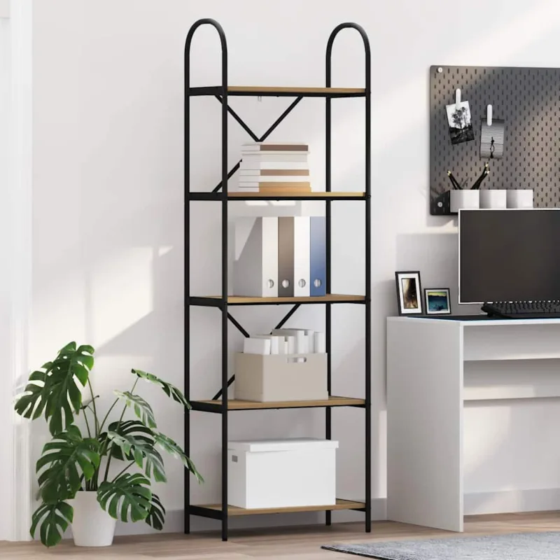 Estantería de roble hecha a mano, 60 x 30 x 183 cm, madera de ingeniería. - pangivo