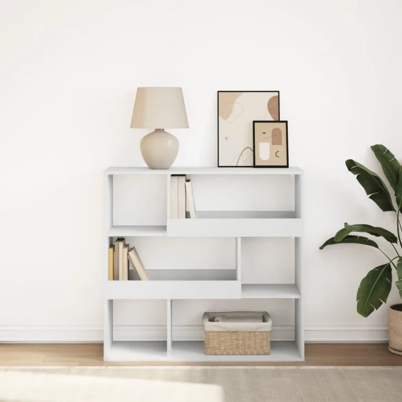 Librería/separador de ambientes blanco, 100x33x94,5 cm - pangivo