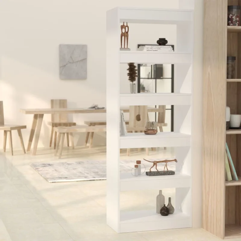 Librería/separador de ambientes de madera de ingeniería blanca - pangivo