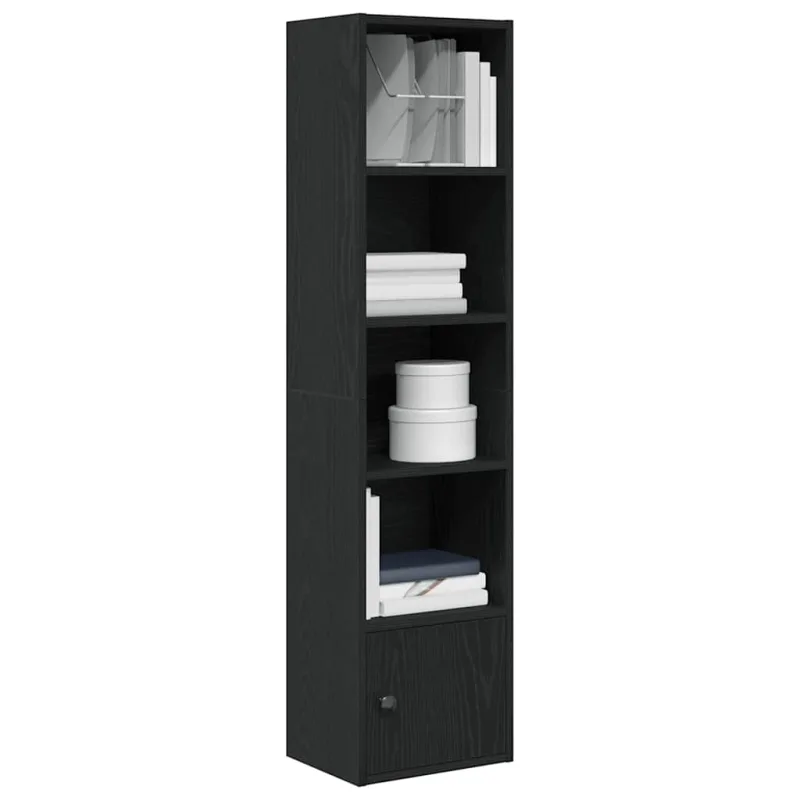 Librería de roble negro, 31x24x127 cm, madera de ingeniería. - pangivo